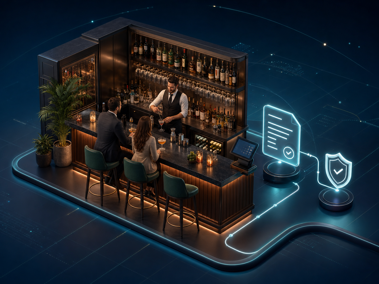 Bar ve alkollü içecek satış akışı