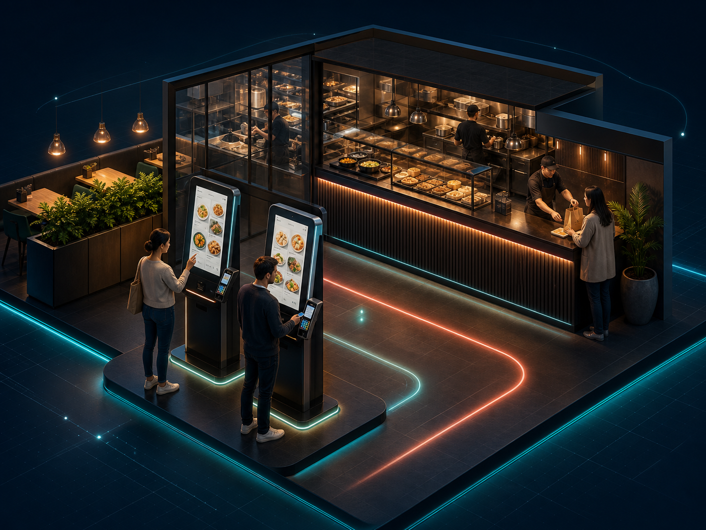 Kiosk sipariş ve ödeme sistemi